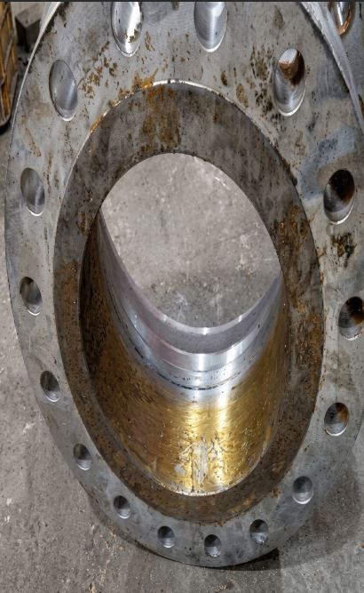 Flange com Marcas de Corrosão